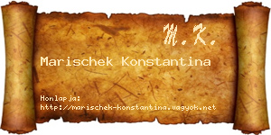 Marischek Konstantina névjegykártya